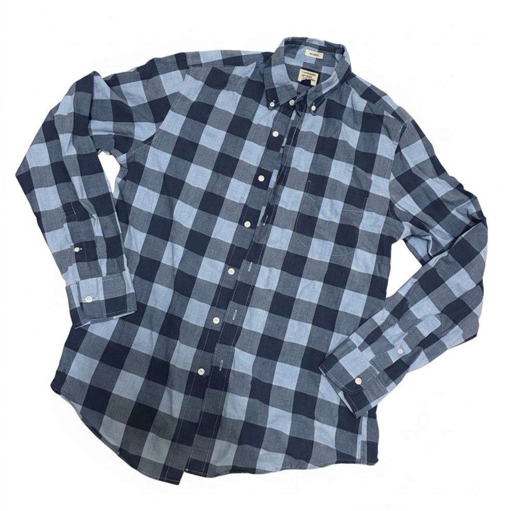Men's JCrew Blue Medium Checkered Shirt 👕